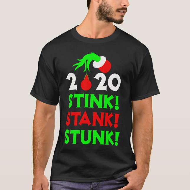 2020 Stink Stank Stunk Christmas Pyjamas T-Shirt (Front)