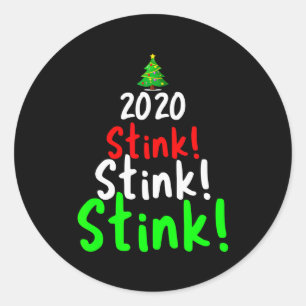 2020 Stink Stank Stunk Matching Family Christmas  Classic Round Sticker