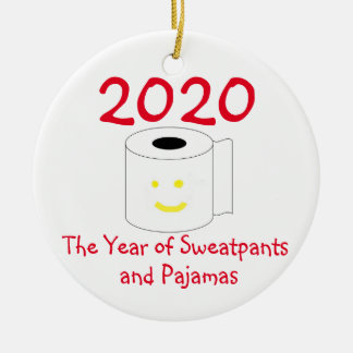 2020 The Year of Sweatpants and Pyjamas Ceramic Tree Decoration