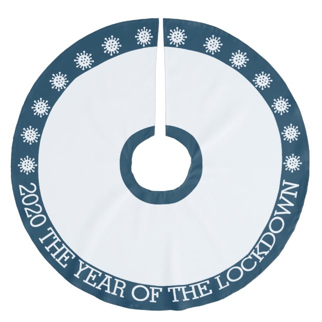 2020 the year of the lockdown brushed polyester tree skirt (Front)