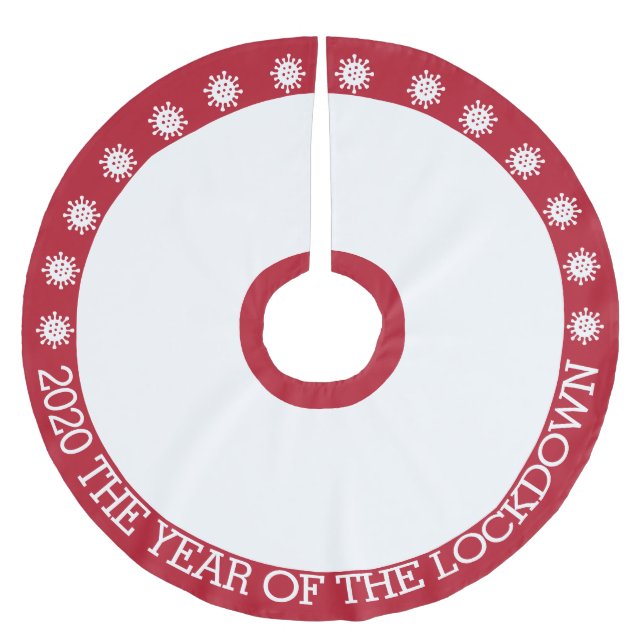 2020 the year of the lockdown brushed polyester tree skirt (Front)