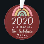 2020 The Year Of The Lockdown Cute Christmas Ornament<br><div class="desc">2020 The Year Of The Lockdown Cute Christmas Ornament</div>