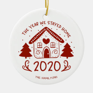 2020 The Year We Stayed Home Lovely Covid Ceramic Tree Decoration