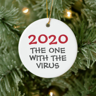 2020 the year with the virus Christmas ornament