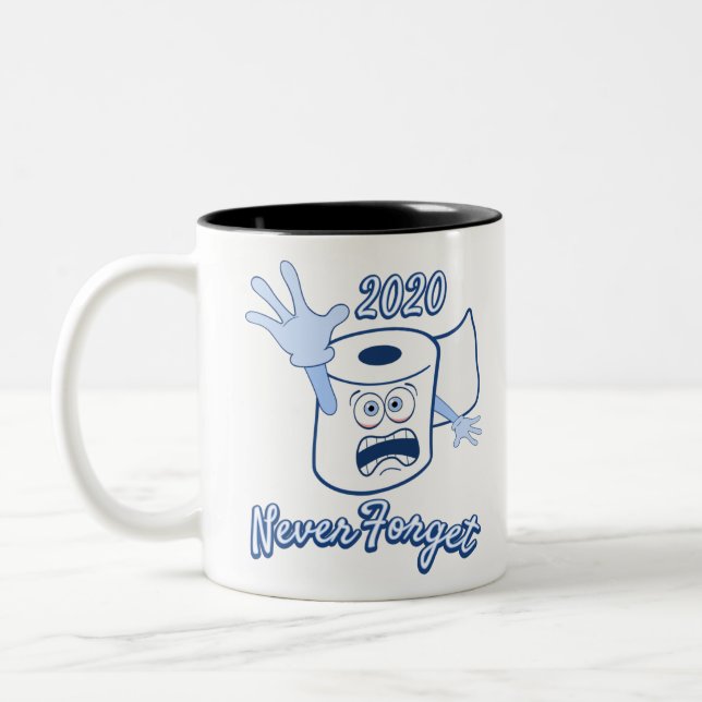 2020 Toilet Paper Panic Two-Tone Coffee Mug (Left)
