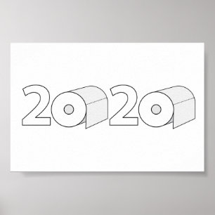 2020 toilet paper quarantine art poster