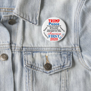 2020 Trump Pence Presidential Election EDIT Names 6 Cm Round Badge