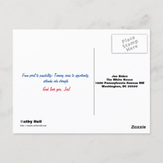 2020 Vision Thank You Joe! pre-addressed Postcard