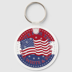 2020 Vote For The Red, White and Blue Flag Key Ring