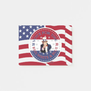 2020 Vote For The Red, White and Blue Uncle Sam Post-it Notes