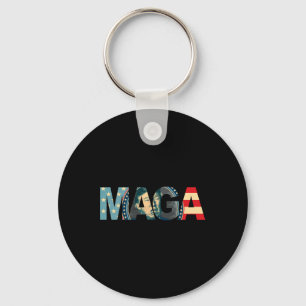 2020 Voted Maga American Flag Retro Vintage Gift  Key Ring