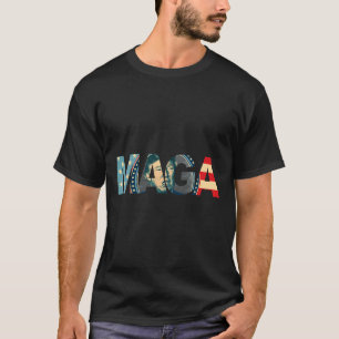 2020 Voted Maga American Flag Retro Vintage Gift  T-Shirt
