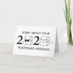 2020 Wedding Postponed Funny Toilet Paper Card