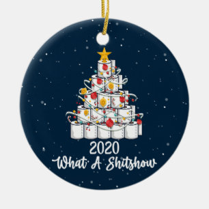 2020 What A Shitshow, pandemic Christmas Ceramic Tree Decoration
