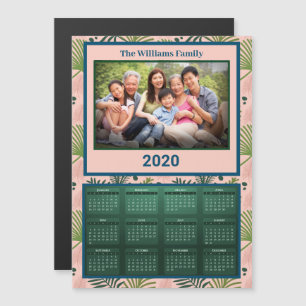 2020 Year Family Calendar Tropical Magnet