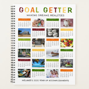 2020 Year GOAL GETTER Photo Visual Personalised Planner