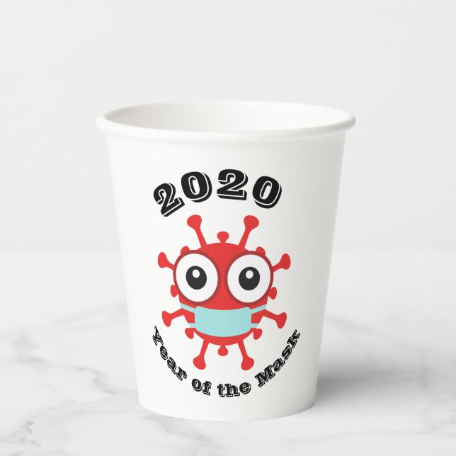 2020 Year of the Mask Paper Cups (Front)