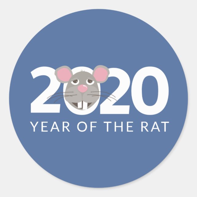 2020 year of the rat sticker (Front)