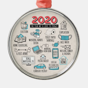 2020 Year We Would Love To Forget Commemorative Metal Tree Decoration