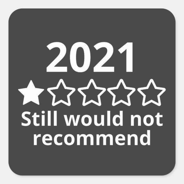 2021 (2)2021 One Star Rating Square Sticker (Front)