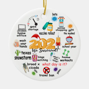 2021 a Year to Remember Funny Keepsake Ceramic Tree Decoration