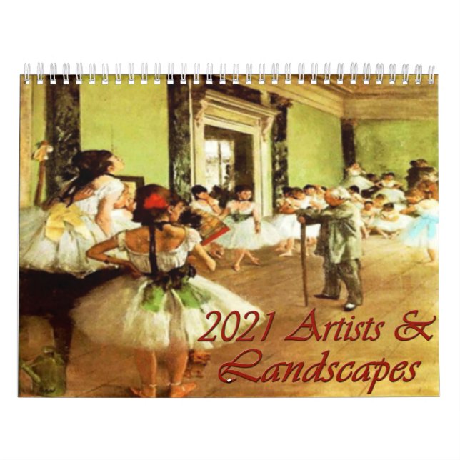 2021 Artists and Landscapes Paintings Calendar (Cover)