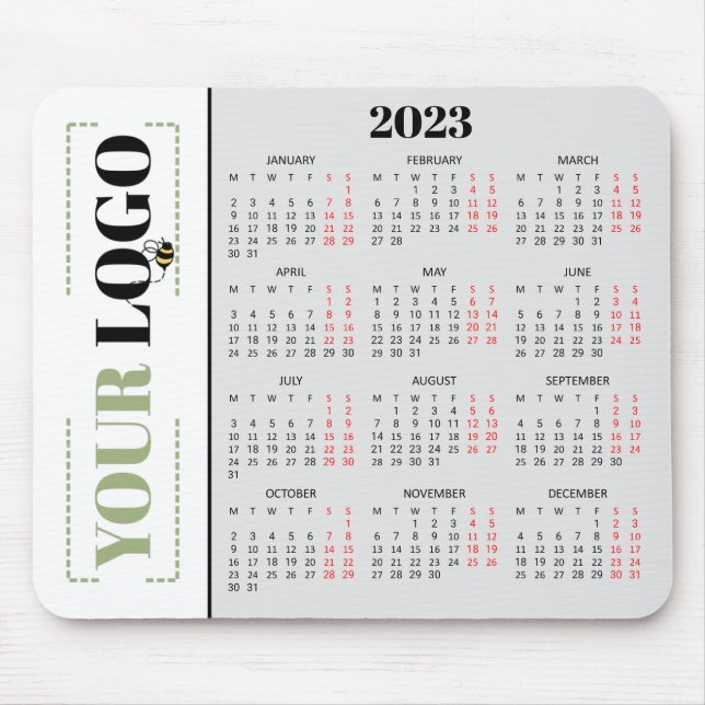 2021 Calendar Custom Business Logo Mouse Mat (Front)