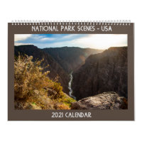 2021 Calendar of National Park Scenes