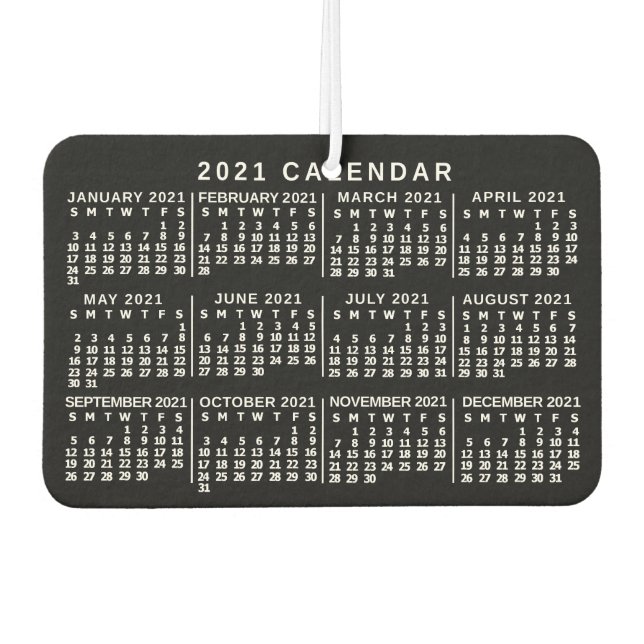 2021 Calendar (See Description for New Version) Car Air Freshener (Front)