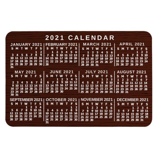 2021 Calendar (See Description for New Version) Magnet (Horizontal)