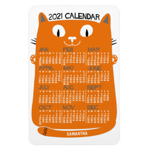 2021 Calendar (See Description for New Version) Magnet