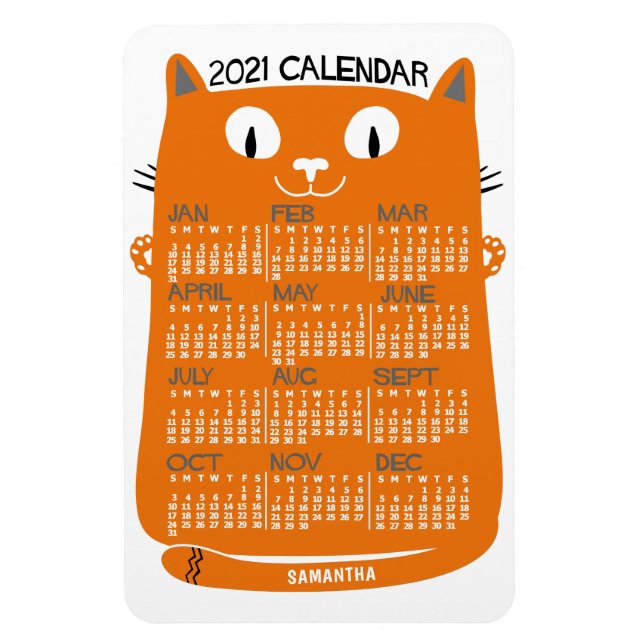 2021 Calendar (See Description for New Version) Magnet (Vertical)