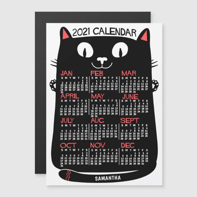 2021 Calendar (See Description for New Version) Magnetic Invitation (Front/Back)