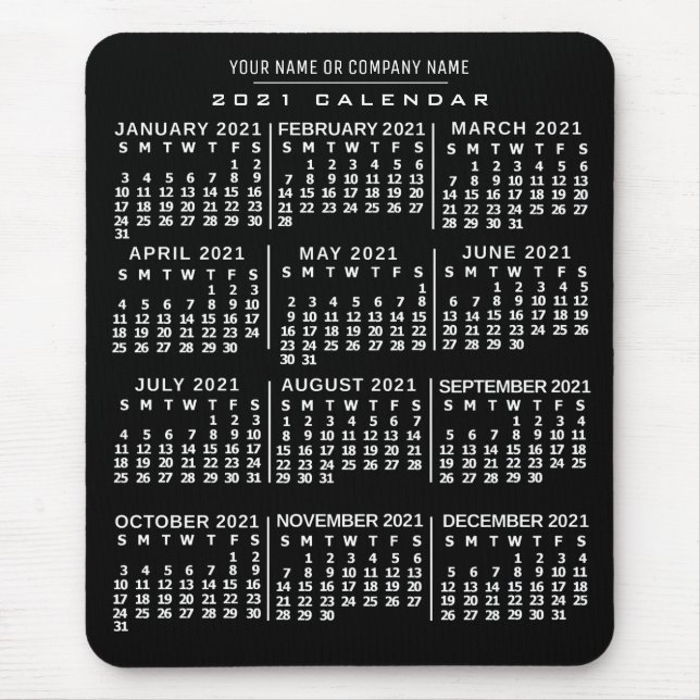 2021 Calendar (See Description for New Version)  Mouse Mat (Front)