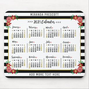 2021 Calendar (See Description for New Version)  Mouse Mat