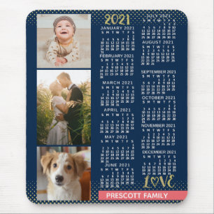 2021 Calendar (See Description for New Version)  Mouse Mat
