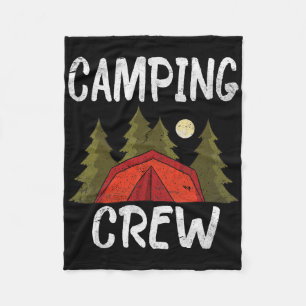 2021 Camping Crew Family Camper Road Trip Matching Fleece Blanket