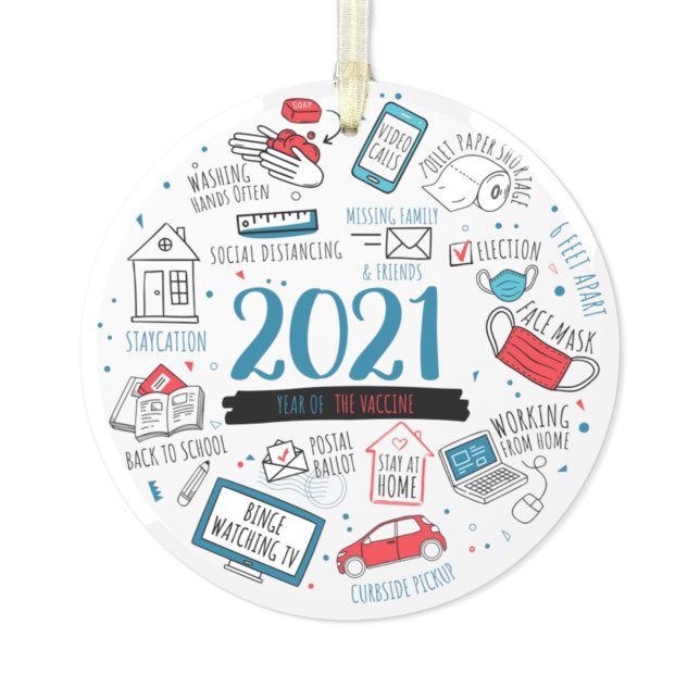 2021 Christmas Holidays Vaccine Year Commemorative Ornament (Creator Uploaded)