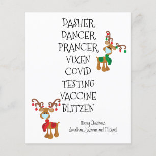 2021 Covid Christmas Reindeer Names Budget Flyer