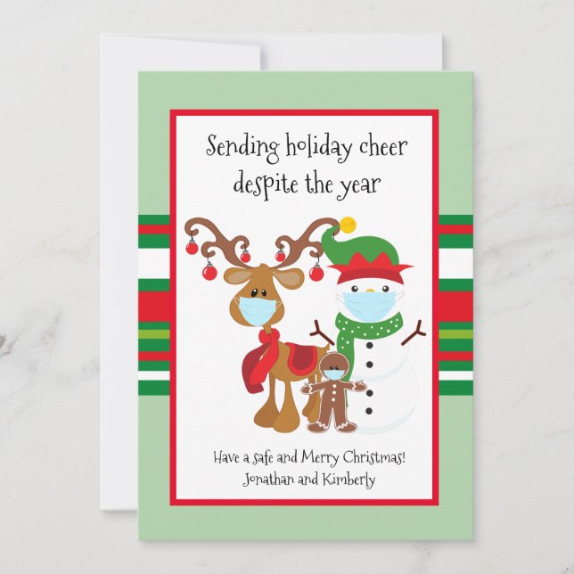 2021 Covid Sending Holiday Cheer Despite Year Card (Front)