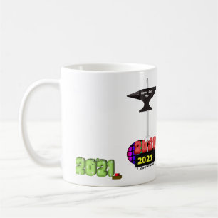 2021 Crushing 2020 with Happy New Year Anvil Coffee Mug