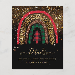 2021 Custom Christmas Rainbow Gold Glitter Glam Flyer