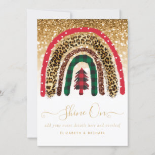 2021 CUSTOM Christmas Rainbow Gold Glitter Glamour Card
