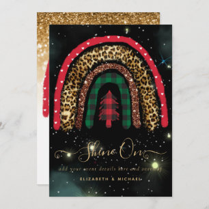 2021 CUSTOM Christmas Rainbow Gold Glitter Glamour Card