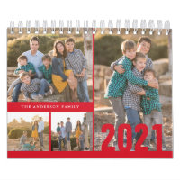 2021 Custom Photo Calendar Create Your Own Red