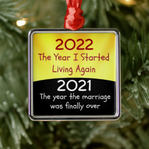 2021 Divorce Celebration Metal Tree Decoration