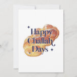 2021 Fun Happy Challah Days Hanukkah Watercolor Holiday Card<br><div class="desc">© Gorjo Designs. Made for you via the Zazzle platform.

// Need help customising your design? Got other ideas? Feel free to contact me (Zoe) directly via the contact button below.</div>