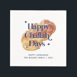 2021 Fun Happy Challah Days Hanukkah Watercolor  Napkin<br><div class="desc">© Gorjo Designs. Made for you via the Zazzle platform.

// Need help customising your design? Got other ideas? Feel free to contact me (Zoe) directly via the contact button below.</div>