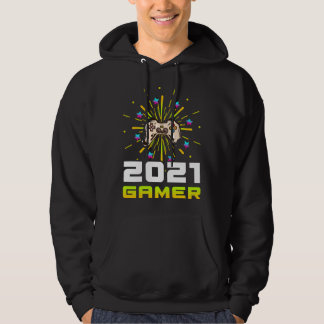 2021 Gamer Play Computer Video Games 2021 Firework Hoodie