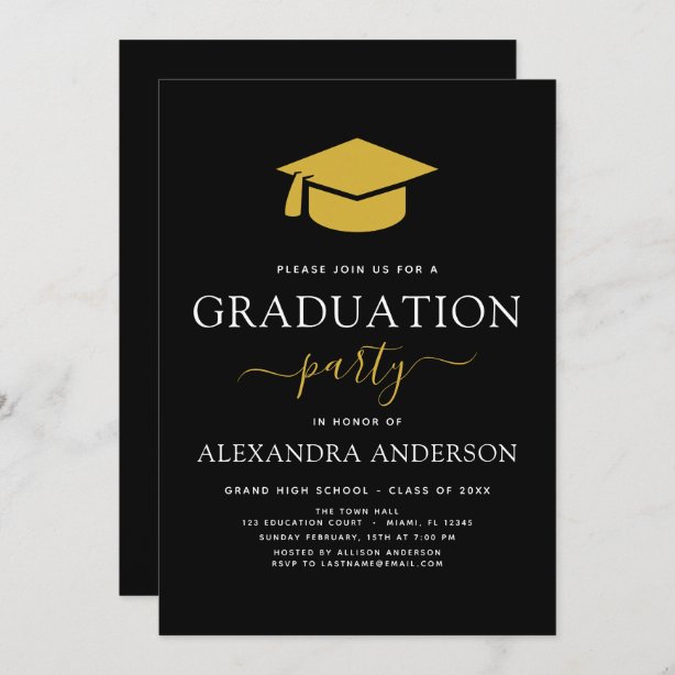 Modern Graduation Invitations | Zazzle.co.uk